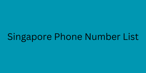 Singapore Phone Number List